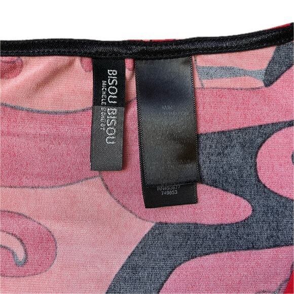 Red floral babydoll sleeveless top bohemian Y2K boho chic hippie eclectic 90s - Picture 5 of 5